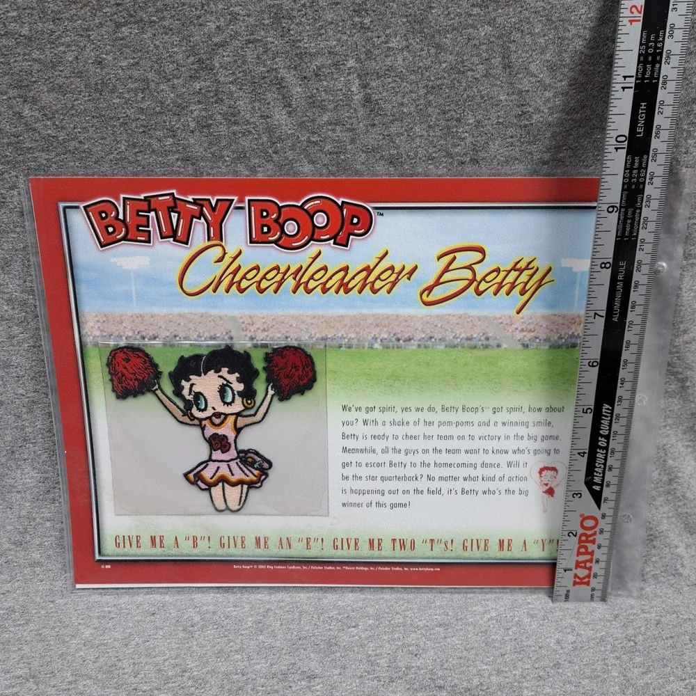 Betty Boop Patch Cheerleader Betty Clothing Patch‎ Collectible Vintage Football